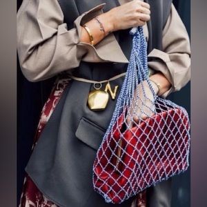 SOLD - OLD CELINE Blue Net Bag